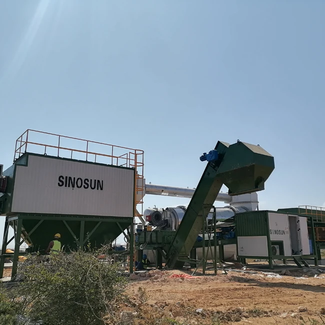 Motor Penggerak Kontinu Seluler Pengaduk Beton 50m3/H Pabrik Pencampur Aspal Bitumen