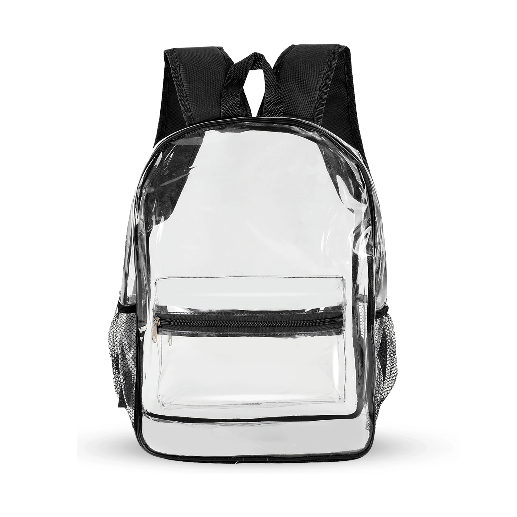 Branded Custom Wholesale Plastic Backpack Students Children Transparent PVC Clear Back Pack Kids School Bag