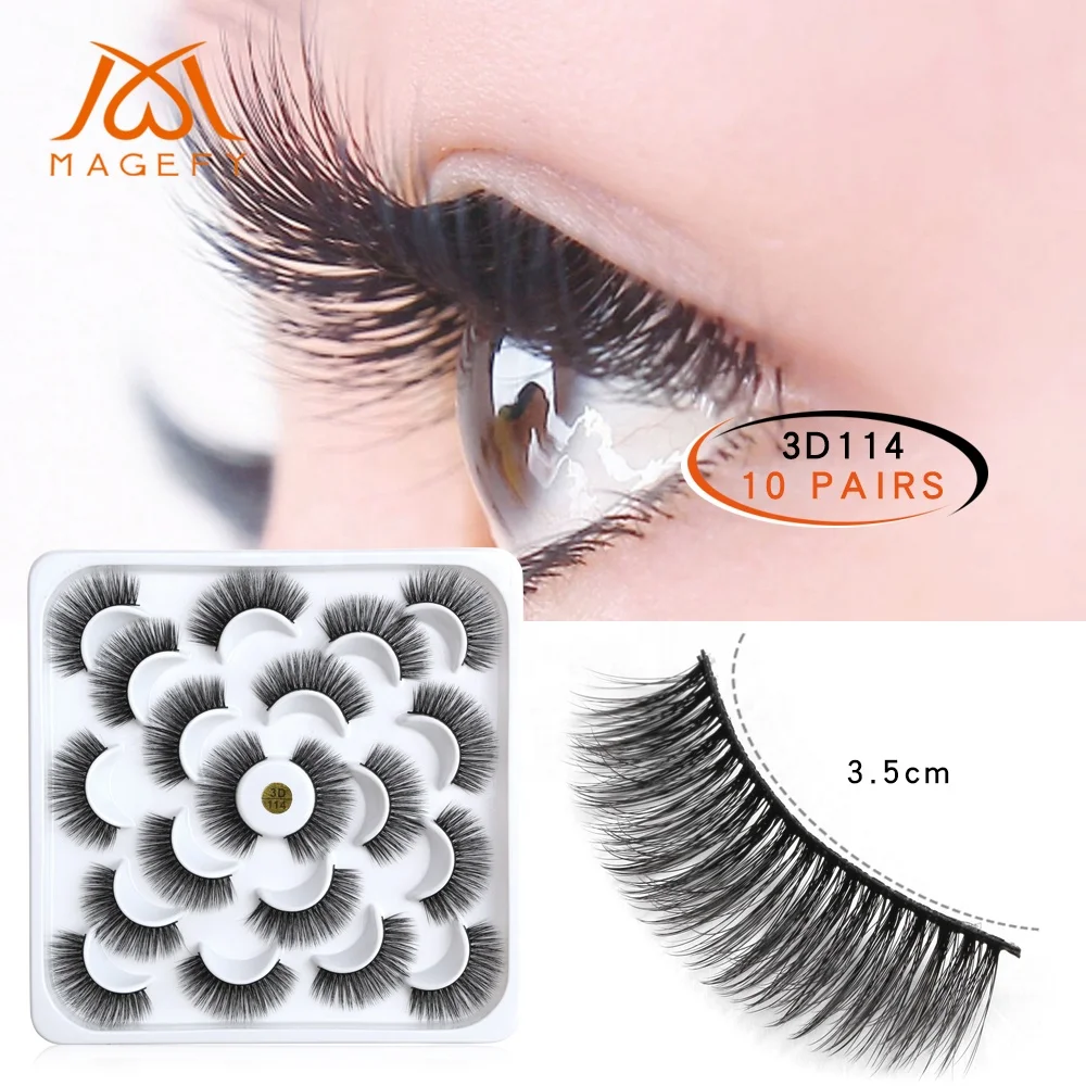 Maange wholesale luxury Natural 3D synthetic mink eyelashes