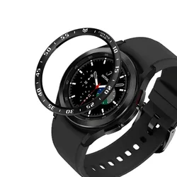 Stainless Steel Anti-scratch Ring Frame Dial Scale Case For Samsung Galaxy Watch 4 Classic 42mm 46mm Adhesive Bezel