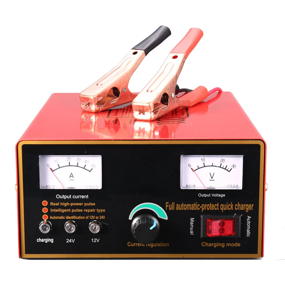 Monfara Portable Variable DC Automatic Lead-acid Battery Charger Solar Battery Charger 12V 24V