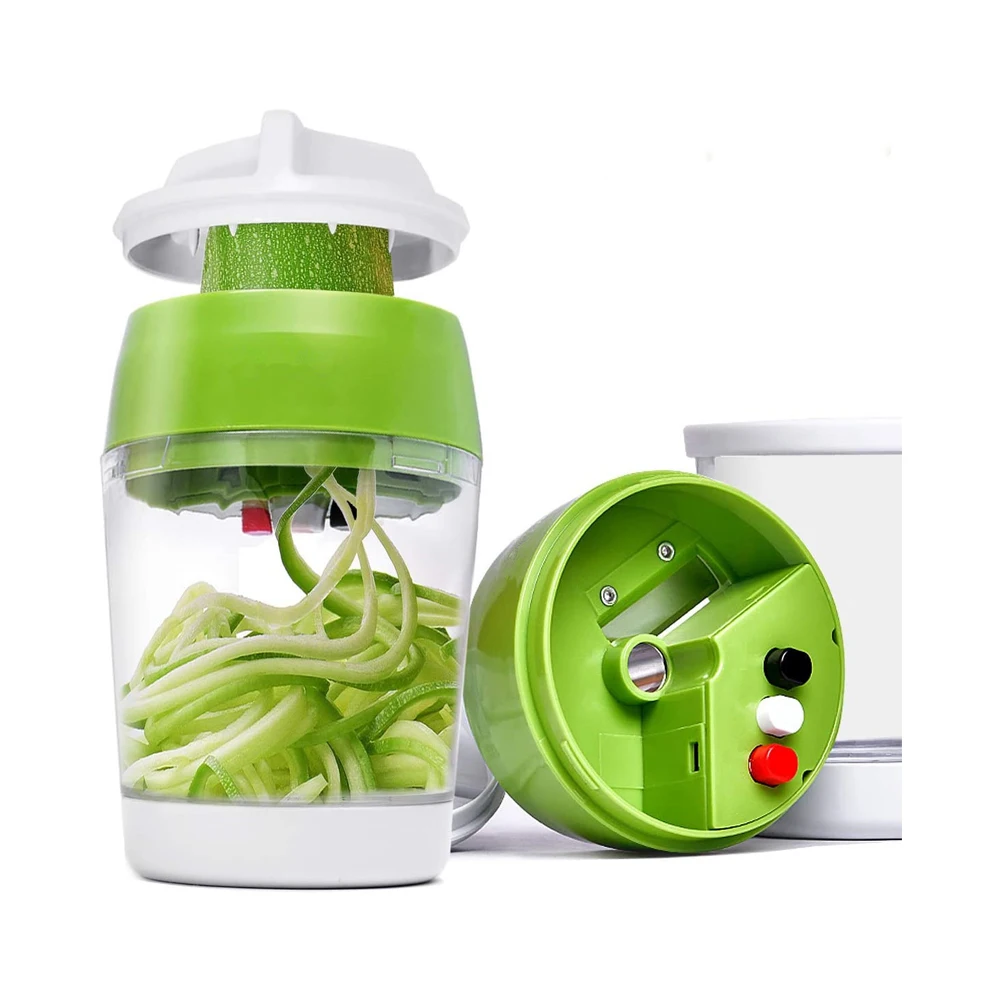 Hot Selling Household Multi Function Handheld Spiral Vegetable Cutter Adjustable Grater Coiling Slicer