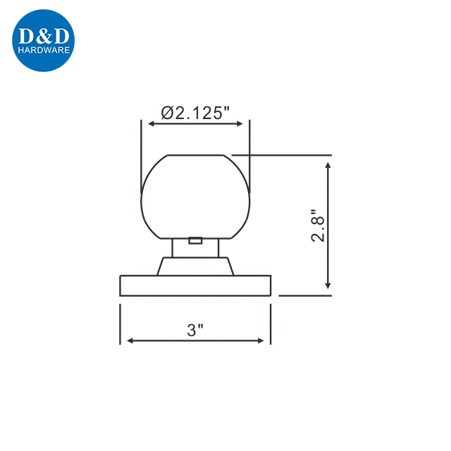 Fire Rated Stainless steel 304 Solid ANSI Grade 2 tubular ball knob lock-set lock hardware
