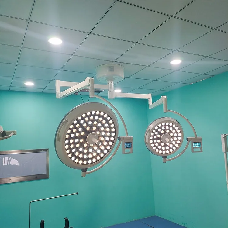 Factory Price Ceiling Hospital Double Dome Shadowless Operating Lamps LED Surgical Light with Camera System