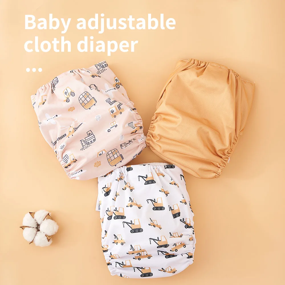 Coola персик Водонепроницаемый 3 в упаковке, носки для новорожденных детские тканевые подгузники многоразовые из ткани под замшу; Карманные подгузники