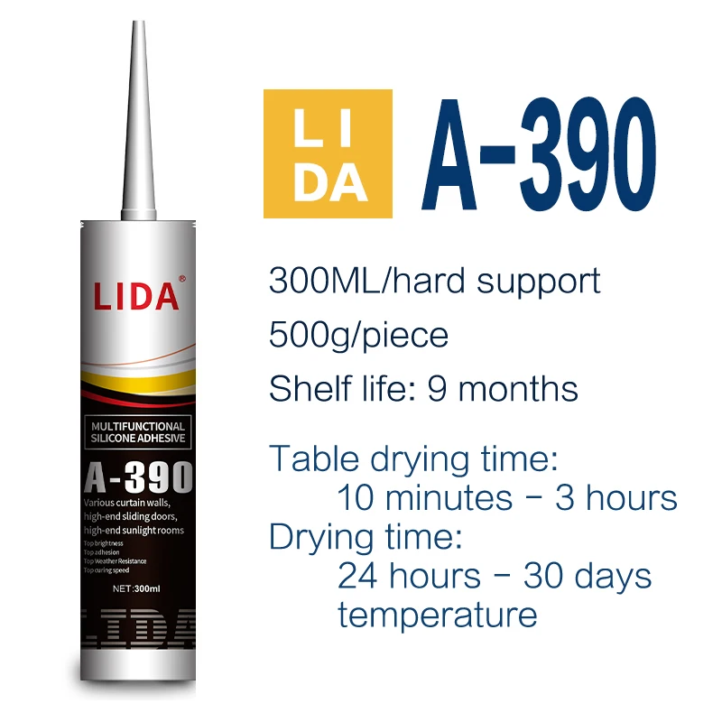 High-grade door and window bright black special rubber structure sealing waterproof quick-drying neutral silicone glue