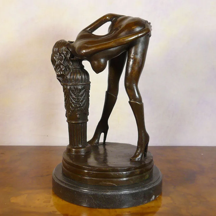 Figure Figurines Nude Woman Bronze Statue Sculpture for Home Decoration Wholesale Custom Metal Life Size Sexy Folk Art 1 Color