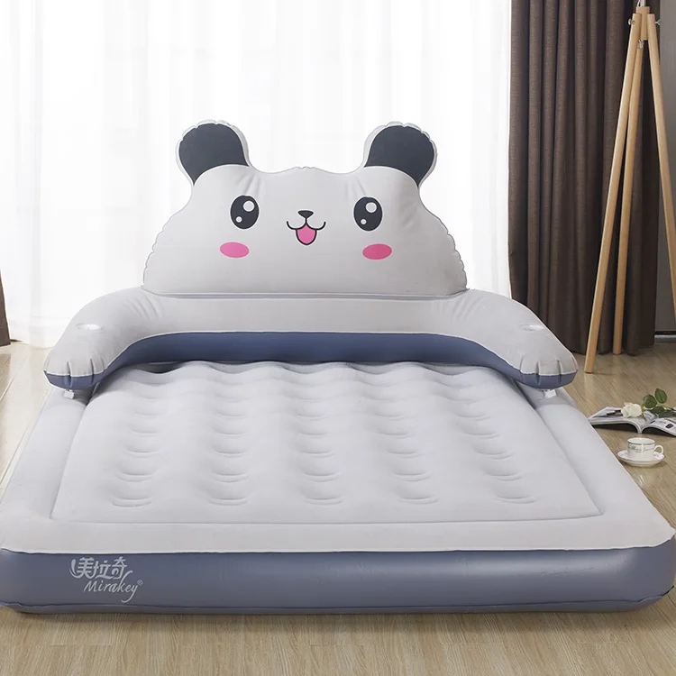 Mirakey Cartoon Style Flocked Queen Size Mattress Sofa Comfortable Inflatable Air Bed