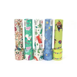 Custom Classic Educational Entertaining Magical Magic Rotating Cartoon Colored World Telescope Classic Kaleidoscope Toy For Gift