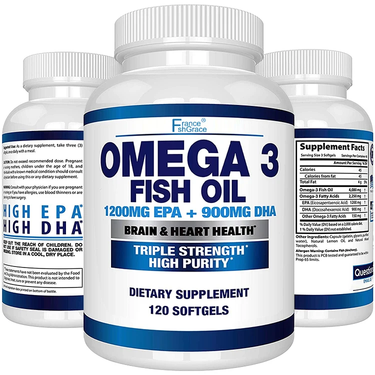 natural bulk supplement halal deep sea dha omega 3 fish oil soft capsule
