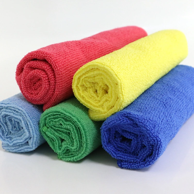Pack 10 In 40 x 40cm 30 x 30cm Housewares Microfibre Cloths Towel Pink Blue Yellow Green Red Cleaning Microfiber Cloth In Buck