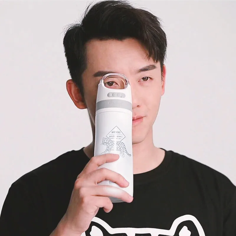 
Stainless steel Vaccum flask Insulated Portable smart music thermo cup water bottle with blue tooth mini speaker lights Shine 