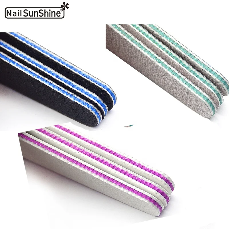 
Professional factory 10years diamond nail file double sided emery board nail file black sanding files zebra gray nail file 