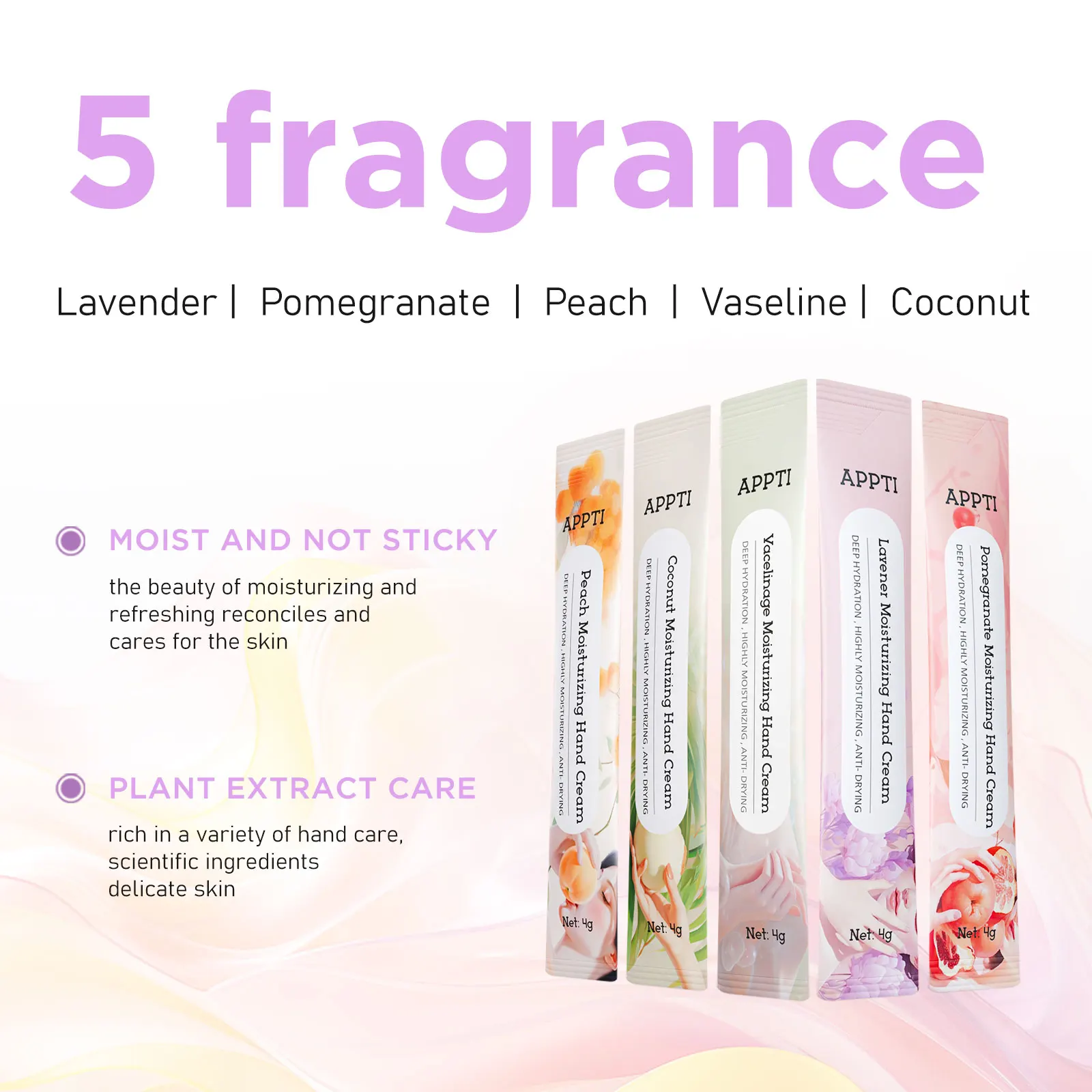 Private label in stock hand cream 4g mini hand cream lotion moisturizing hand cream wholesale