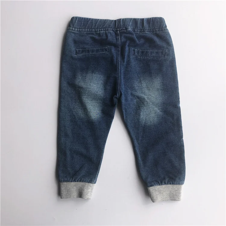 
Wholesale High Quality Dark Blue Cotton Elastane Terry Baby Pants 