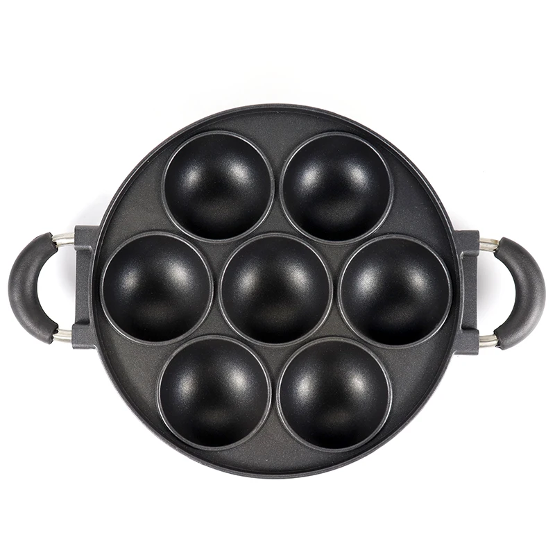 
hot sell new design die cast aluminum non-stick 7 egg round cake mold cake pan cake baking mould 