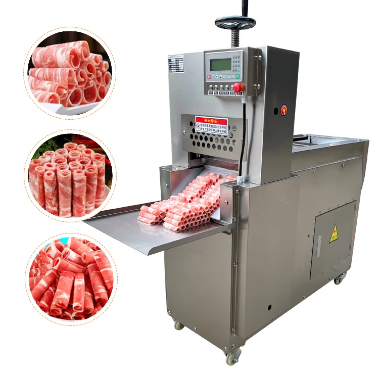 Automatic Frozen Meat Cutting Machine Slicer For Small Businesses-  Bacon Beef Mutton Lamb Cutter Meat Processing Machinery