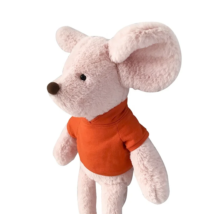 Wholesale pink stuffed plush animal kids baby soft toys rat doll toy mouse