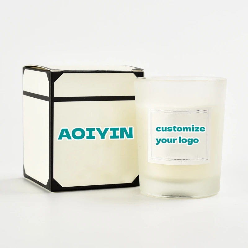 Luxury Soy Wax Fragrance Home Valentines Day Gift Glass Jar Home Decor in Stock Handmade Aromatic Scented Candle