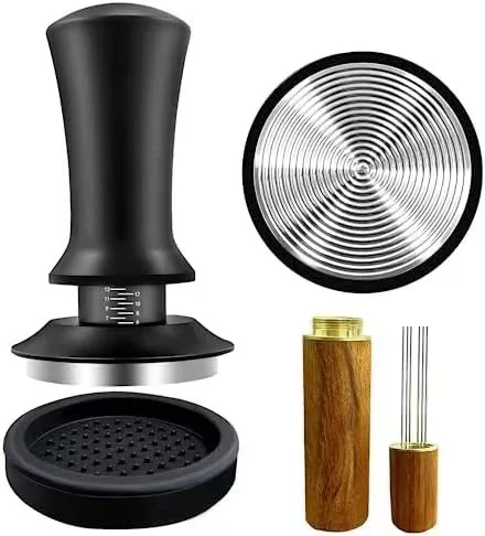 Barista Tools Constant pressure Automatic Adjustable Height Tamper 51mm 53mm 58mm Espresso Force Coffee Tamper with Clear Scale