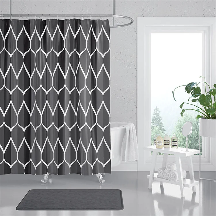 Waterproof Design Quick-Drying Shower Curtains for Bathroom W 72 x H 72 Fabric Shower Curtain