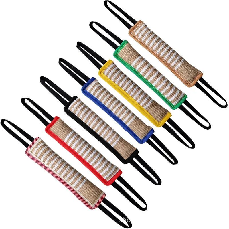 2024 burlap Dog Training Coarse Hemp Biting Stick and Tooth Grinding Dog bite Tug Training Supplies molar interactive toy