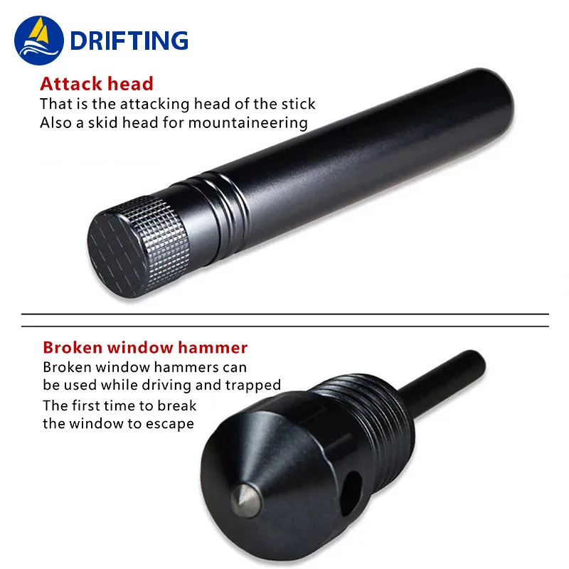 Crowbar Car Self-defense Guard Supplies Collapsible Aluminum Mountaineering walking stick