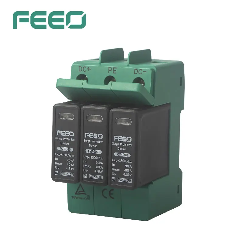 600V Solar Photovoltaic DC Power SPD/Surge Protector solar surge protective device