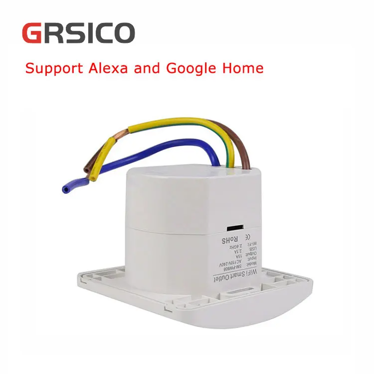 15A EU Standard Wireless WIFI Remote Control Wall Switch Socket Brand with USB Port Support Tuya Smart Home