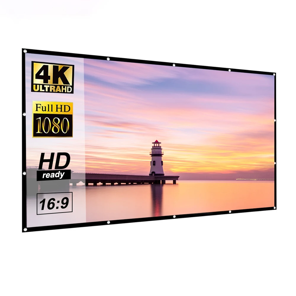 XIDU 30-120 inch outdoor projector screen simple folding portable projector screen projector screen pull down