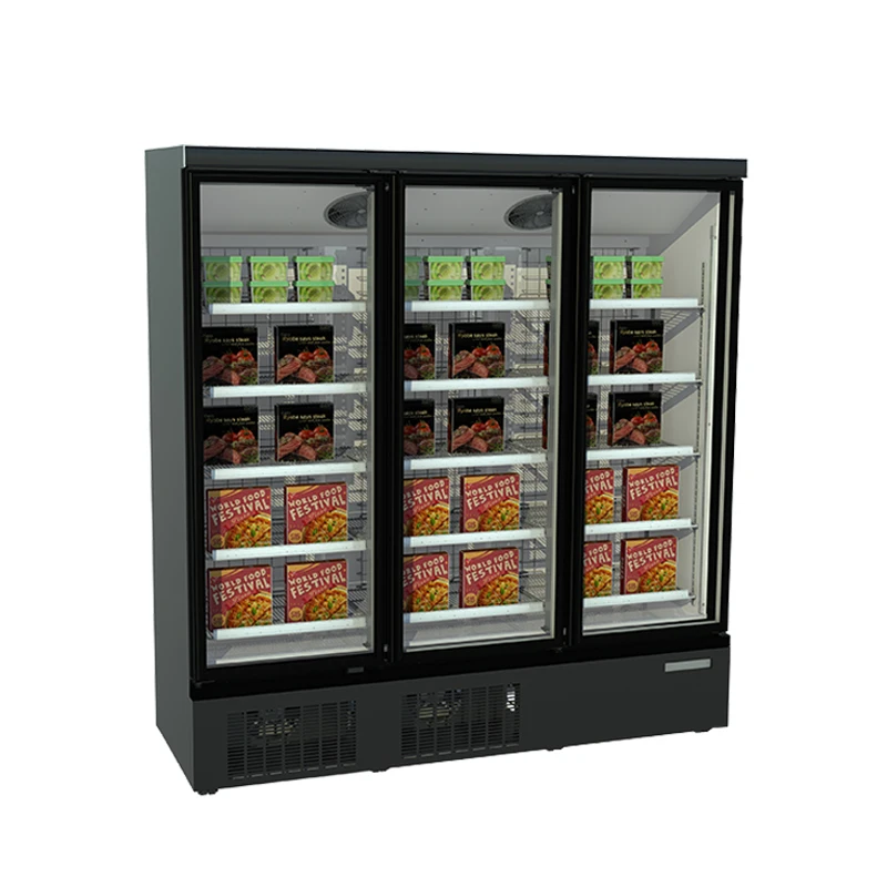 Refrigerator Glass Door Fridge Freezer Commercial Refrigeration Equipment Supermarket Display