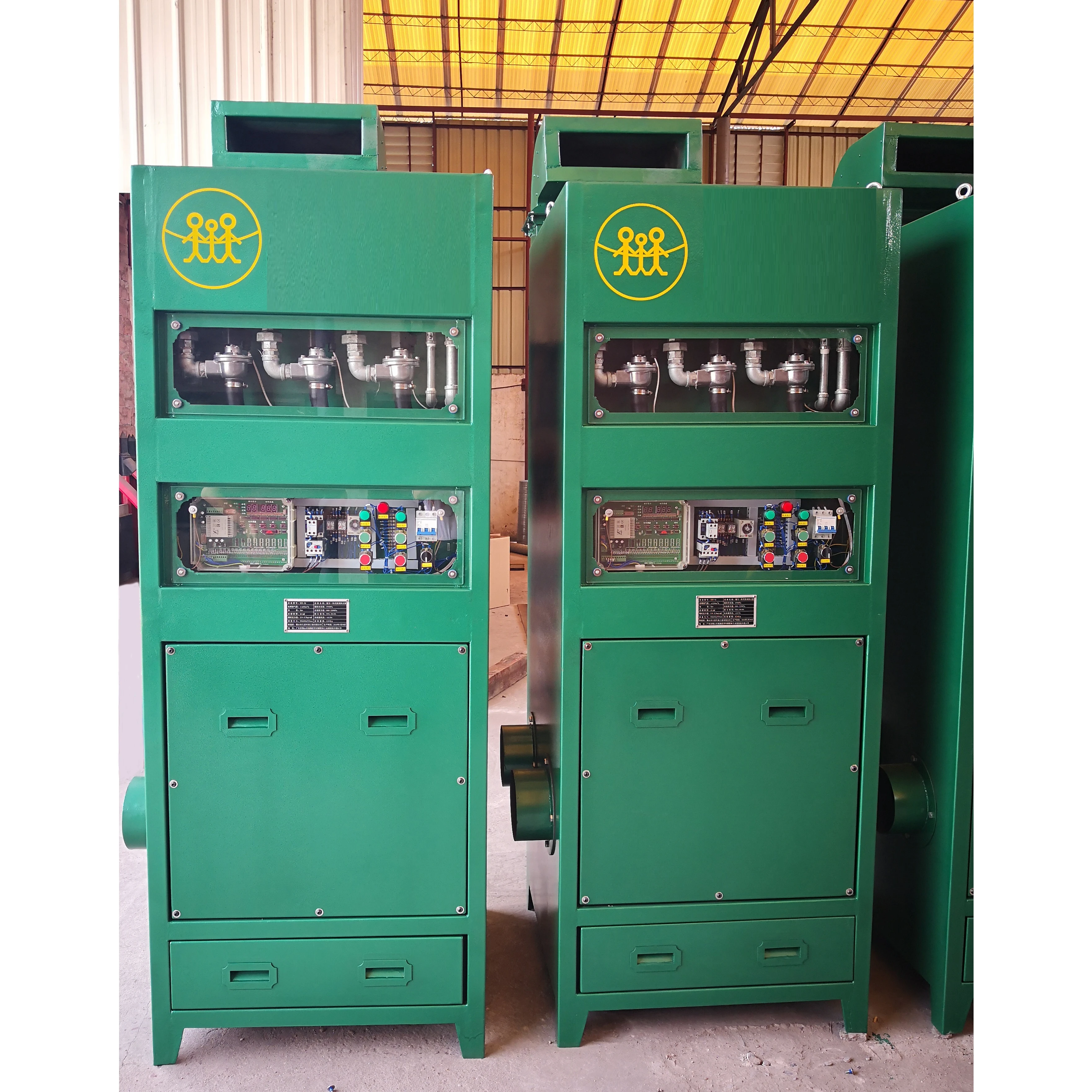 On-line Cleaning Integrated Industrial Dust Collector with 3 Filter Cartridges for Workshop Particle Collection