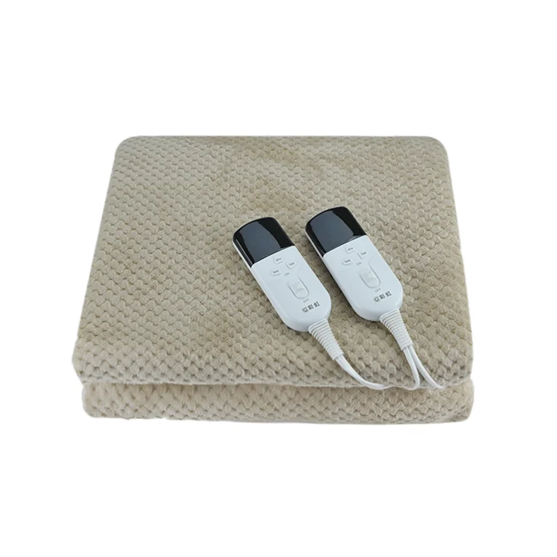 Super soft Sherpa large electric heating blanket with timer 2/4/12 hours automatic switch-off and 3 heating levels ,Washable
