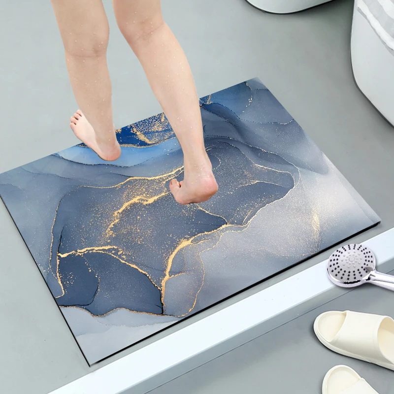 quick dry non slip diatomite shower foor bathroom mat rugs absorbent floor bath mat