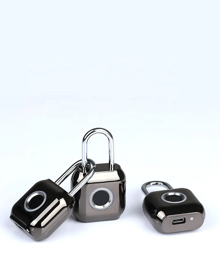 
smart lock fingerprint waterproof IP65 keyless padlock for bag Amazon Ebay Selling security Bag Lock Anti-Theft Security lock 