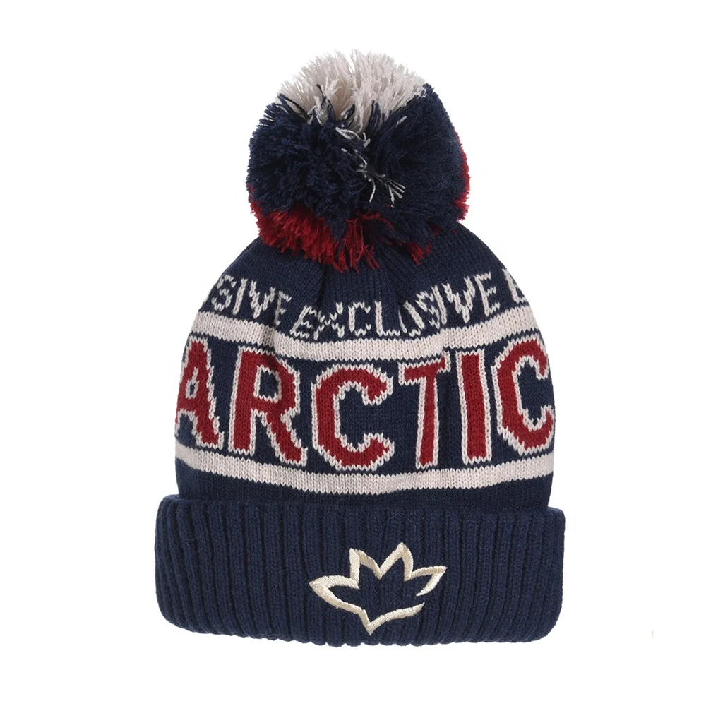  wholesale Custom Your Own Embroidery Logo 100% Acrylic Beanie Knitted Warm Winter Cap