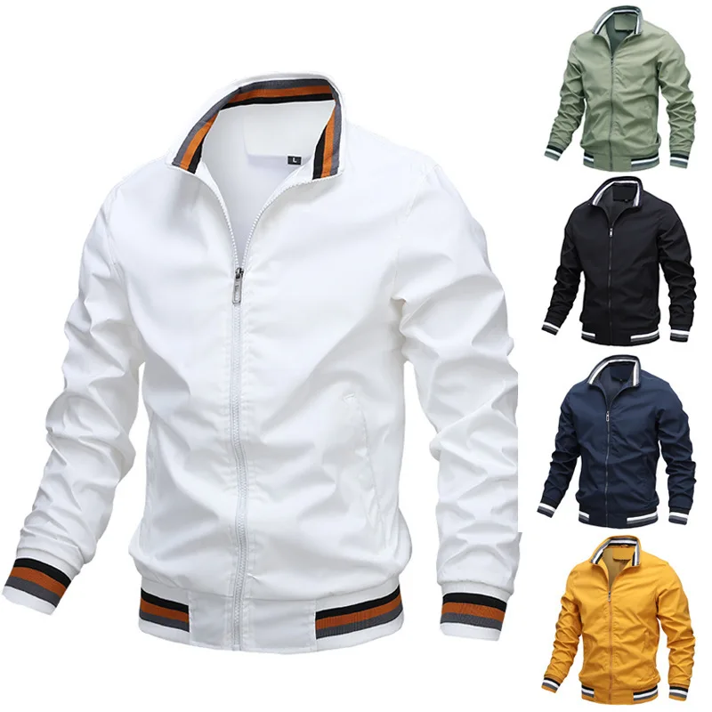 Wholesale Spring&autumn Stand Collar Jogging Tennis Golf Men Outdoor Casual Sports Jacket mens outerwear