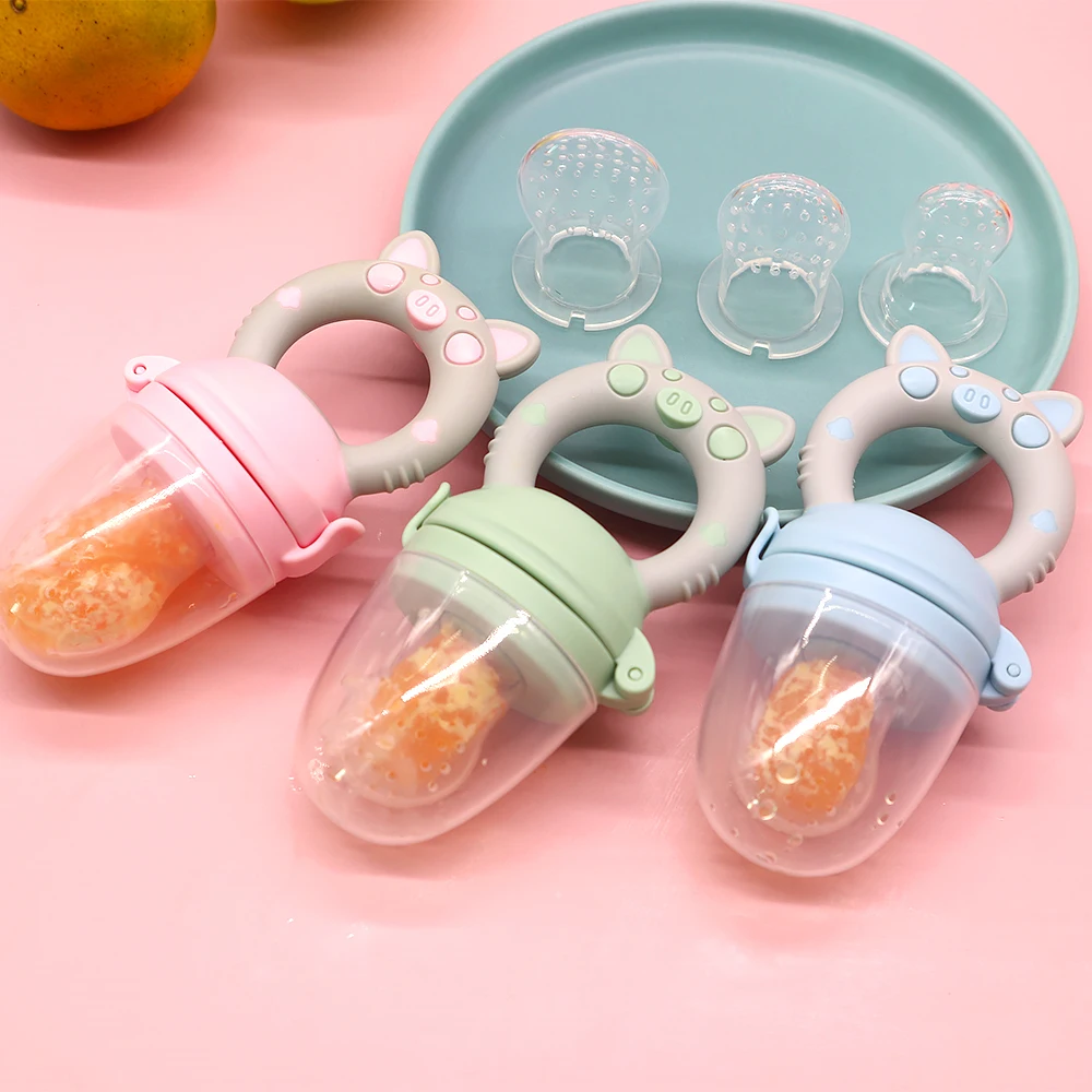 Dustproof Bpa Free Baby Silicone Pacifier Baby Feeding New Born Kids Food Trainer Baby Pacifier Clip
