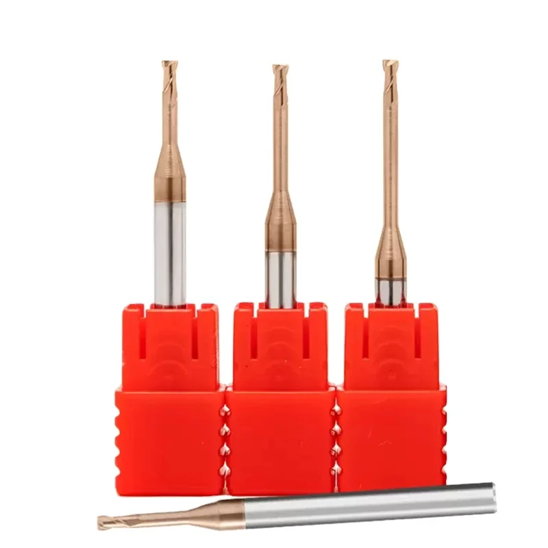 HRC55 Solid Carbide 2 Flute Long Neck CNC Cutting Tool Carbide Milling Cutters Deep Groove Square End Mill for Milling Machine