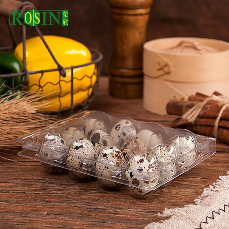 Quail Egg Carton 12 Holes Plastic Egg Tray with Lid Clear Clamshell Disposable Wholesale Pet/pvc Blister Food 14*10.5*3.9cm