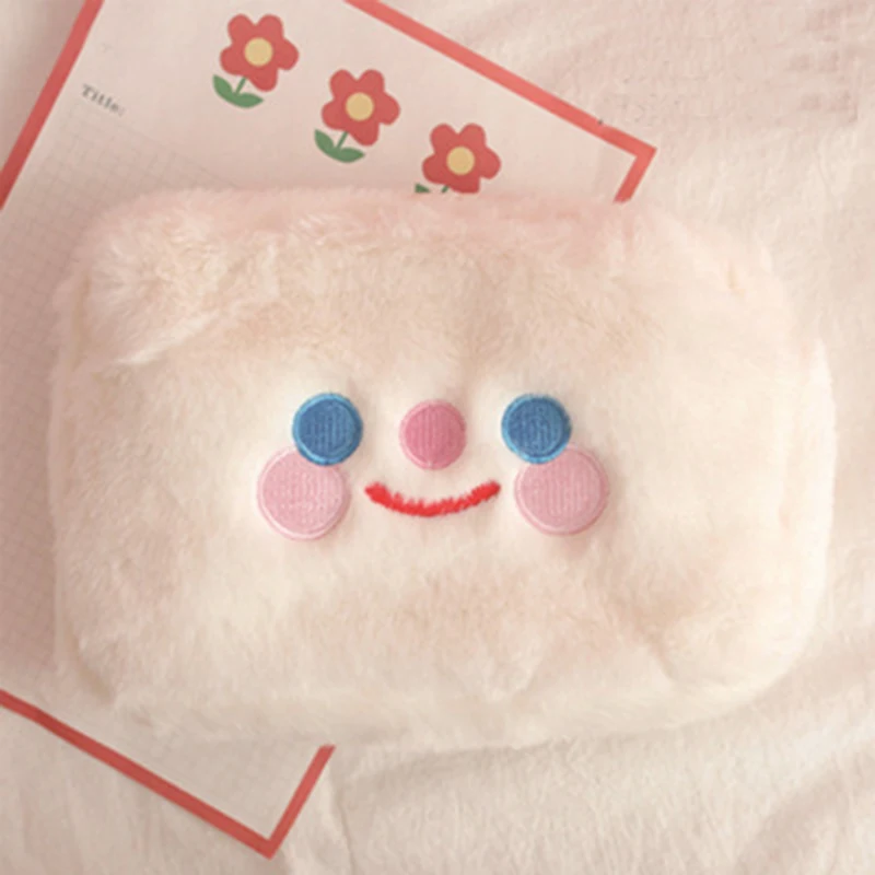 Felt Pen Holder Bags Animal Case Storage Cosmetic Makeup Bag Plush Stationery Pouch