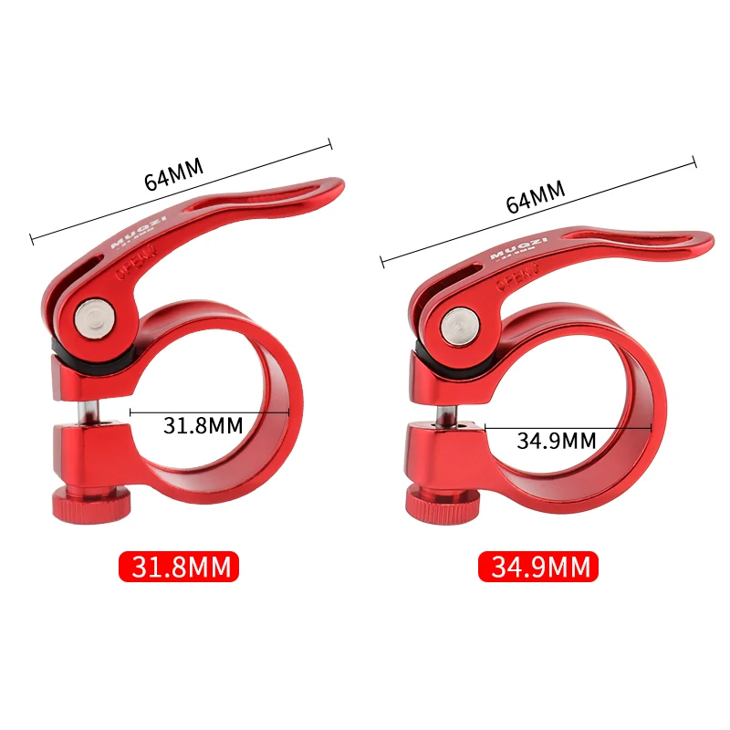 MUQZI Aluminum Quick Release Bicycle Seatpost Clamp 31.8mm 34.9mm MTB Road Bike Seat Clamp