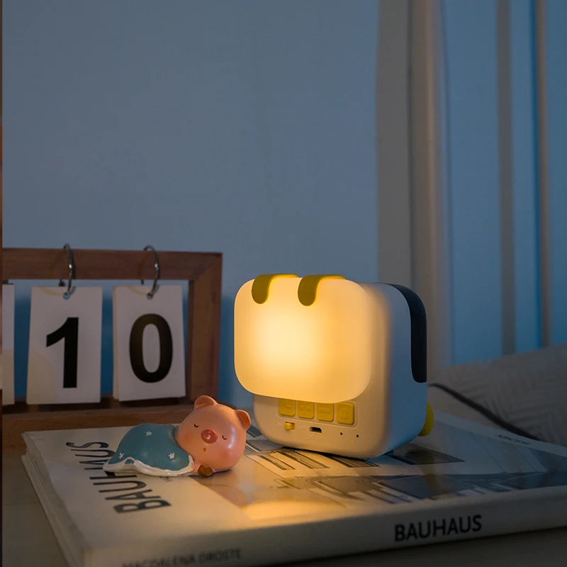 Multifunctional Electronic Alarm Clock For Student Kids,Voice Control Digital Night Light Alarm Clock