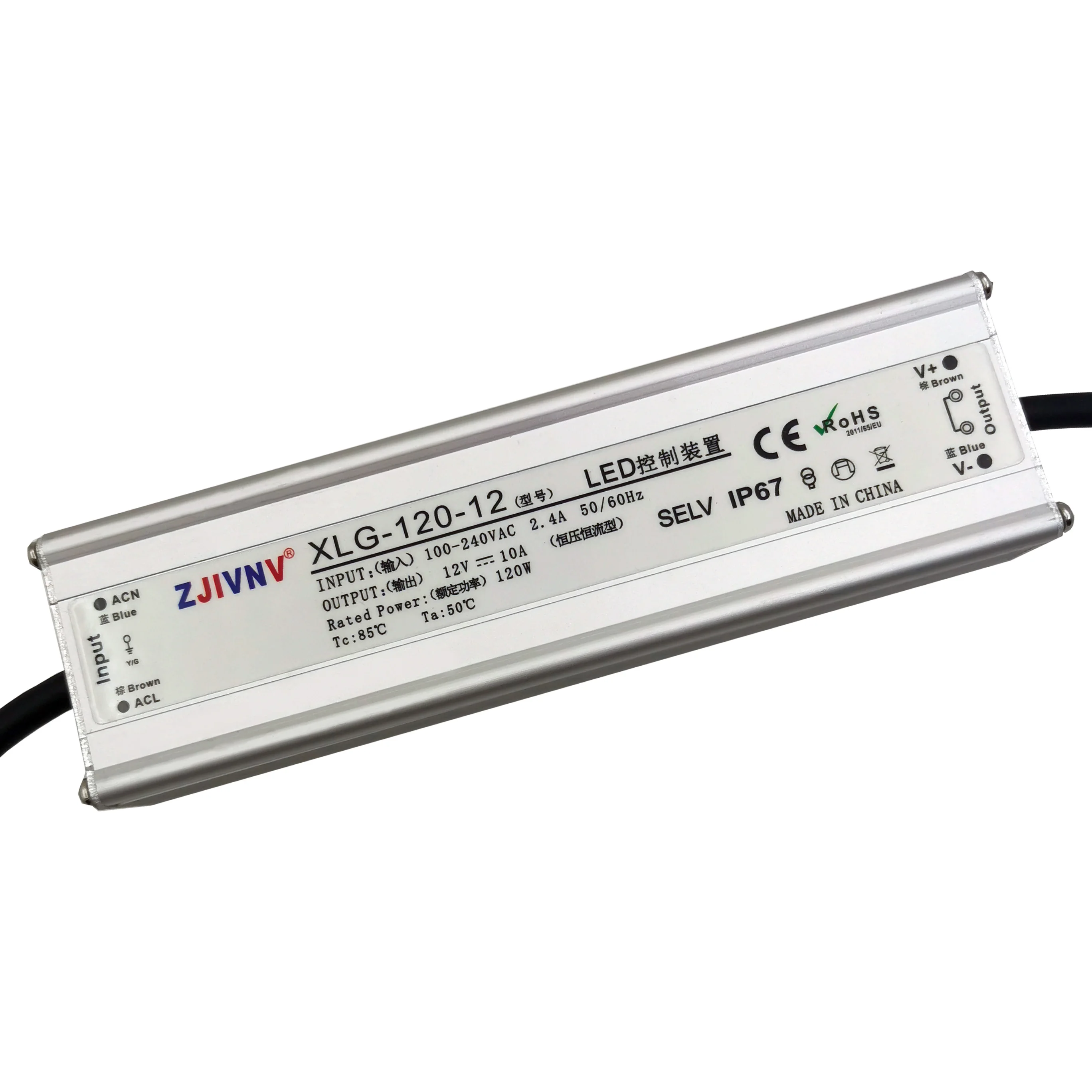 High efficiency 120W waterproof ac dc switching led power supply 12V 24V 36V 48V led driver IP67  mini Size outdoor smps 10A 5A