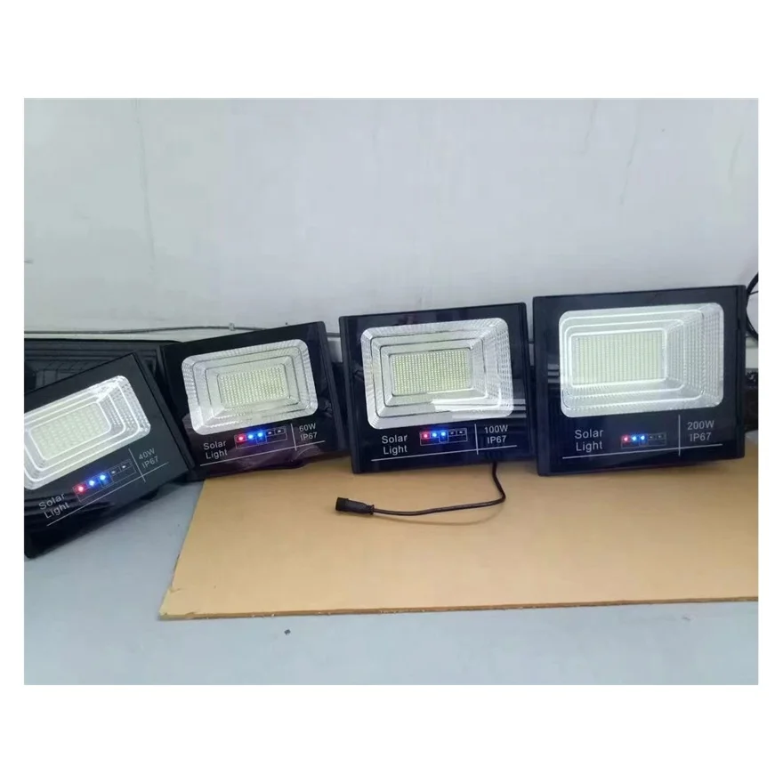 2025 Spotlight Outdoor Garden Flood Solar Led Lighting Lamp Aluminum Solar Cell Light 80 95 New High Power 100 Watt 240 Watts