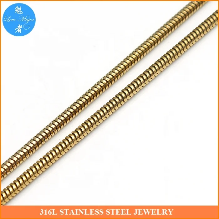 Stainless Steel 4.2mm Round Snake Chain Necklace for Women Girl