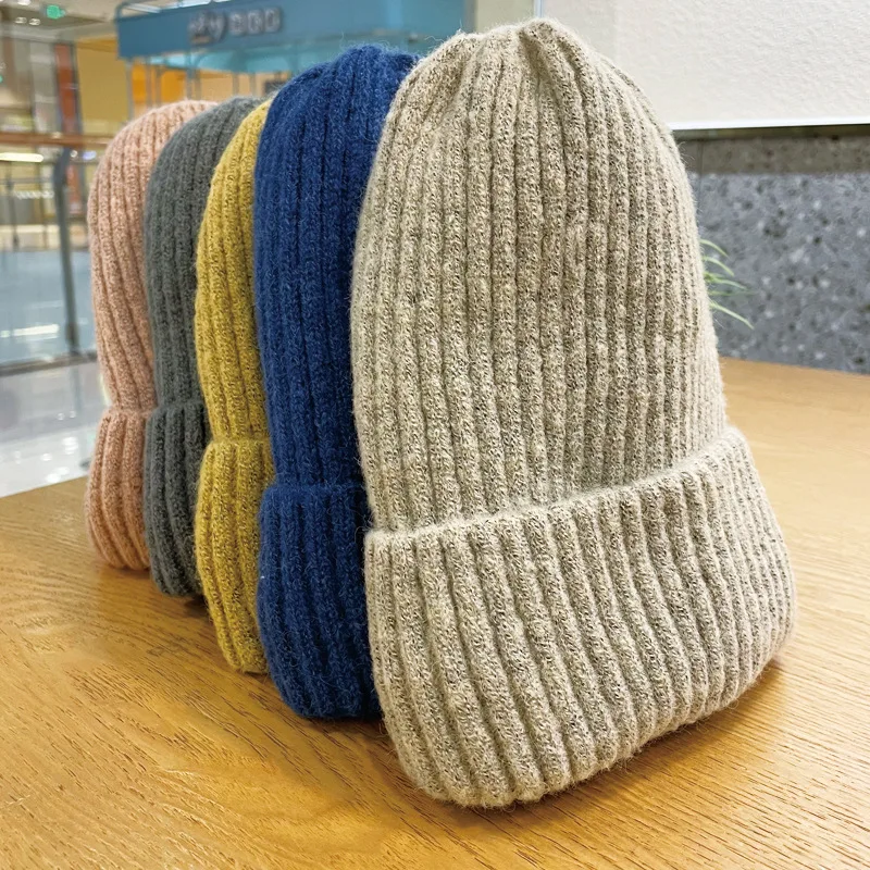 New Design fashion Custom crochet Knitted women men distressed beanie thick winter hat