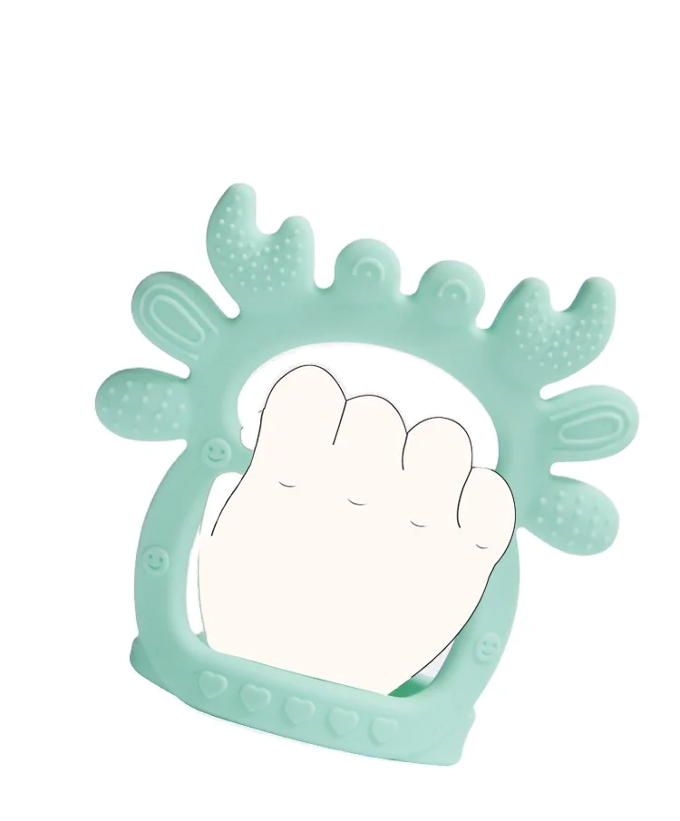 Custom Wholesale ECO Friendly Animal Shape Teether Baby Teething Chew Toy Wrist Mode