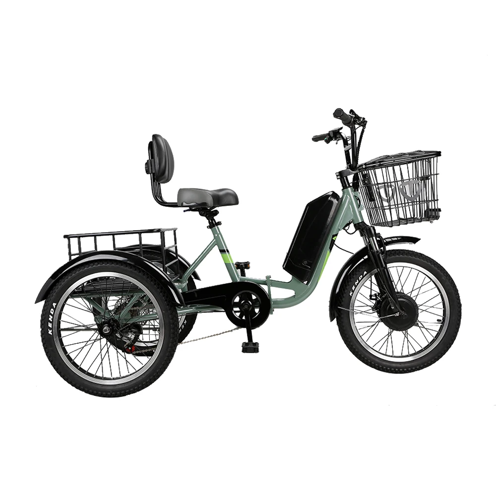 Cheap mid drive delivery Trikes long tail 48V 500W e bike clamber 3 three wheel Bicycle e-bike Tricycles electric cargo bike
