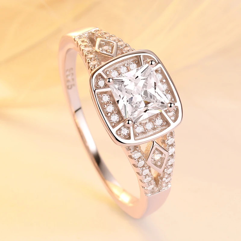 SKA jewelry hot sell royal jewelry squared diamond ring